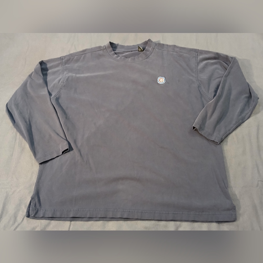 Men's Gray Chicago Cubs Long Sleeve Shirt Size L